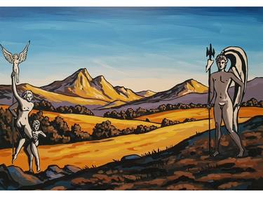 Original Pop Art Classical Mythology Paintings by Kayode Igbasanmi