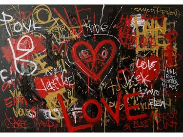 Original Abstract Graffiti Printmaking by Kayode Igbasanmi