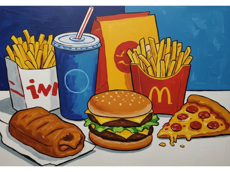 Print of Pop Art Food & Drink Digital by Kayode Igbasanmi