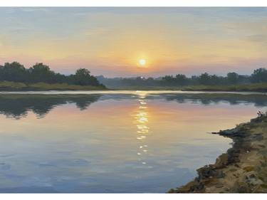 Original Abstract Landscape Printmaking by Kayode Igbasanmi