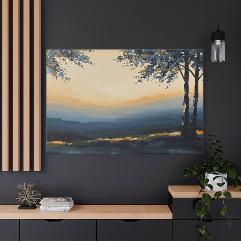 Original Abstract Landscape Printmaking by Kayode Igbasanmi