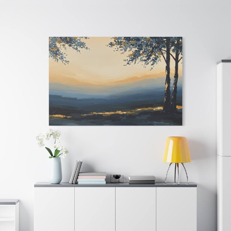 Original Abstract Landscape Printmaking by Kayode Igbasanmi