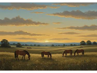Original Abstract Horse Painting by Kayode Igbasanmi