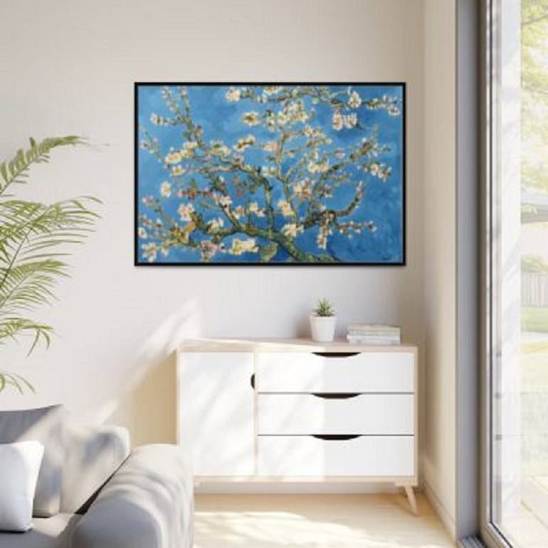 Original Abstract Floral Printmaking by Kayode Igbasanmi