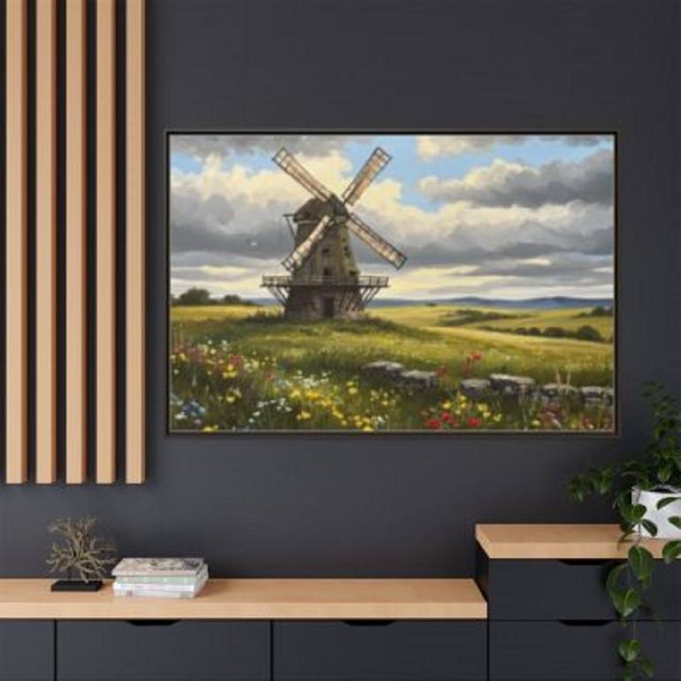 Original Abstract Landscape Printmaking by Kayode Igbasanmi