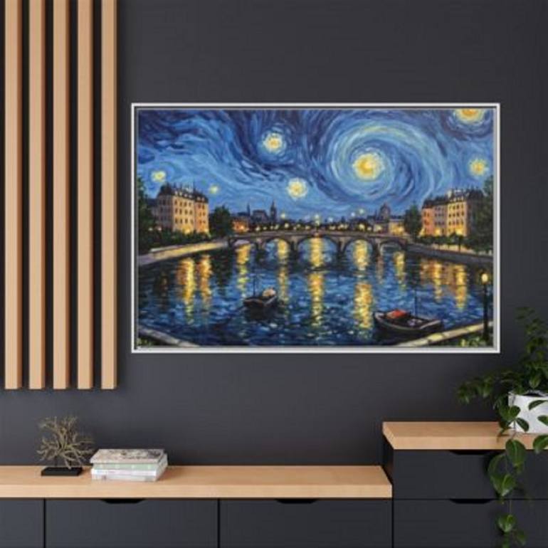 Original Abstract Cities Printmaking by Kayode Igbasanmi