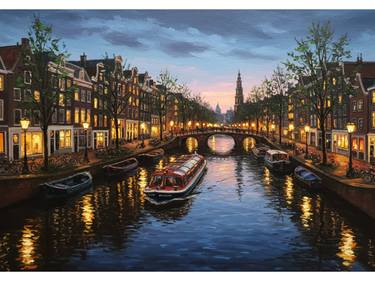 Original Abstract Cities Printmaking by Kayode Igbasanmi