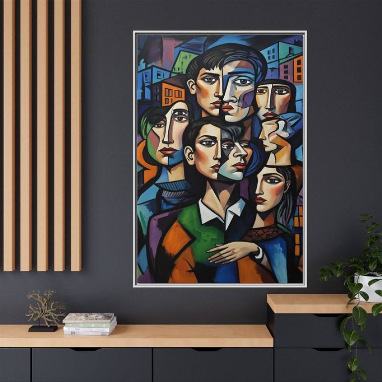 Original Surrealism Geometric Printmaking by Kayode Igbasanmi