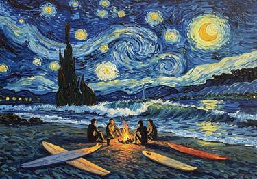 Original Surrealism Landscape Printmaking by Kayode Igbasanmi