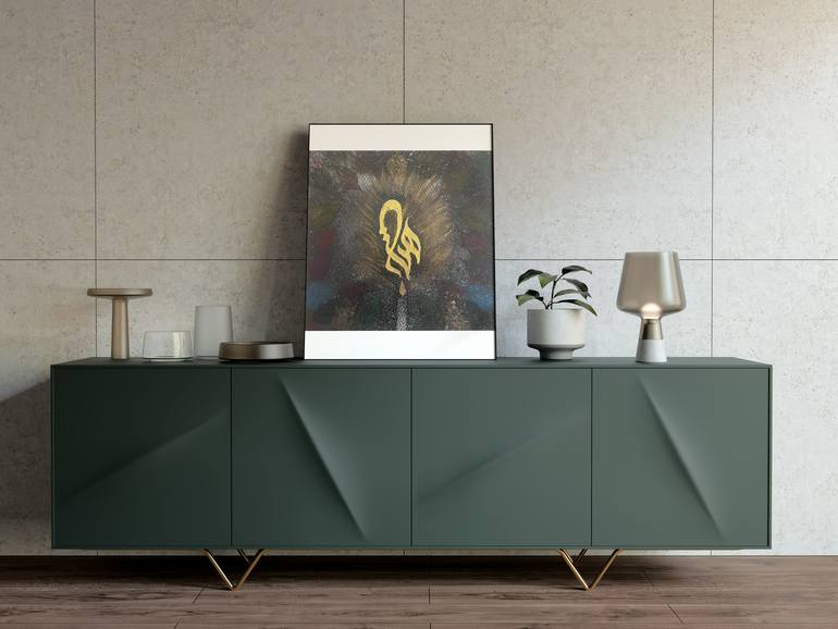 Original Art Deco Architecture Painting by Wafa Art