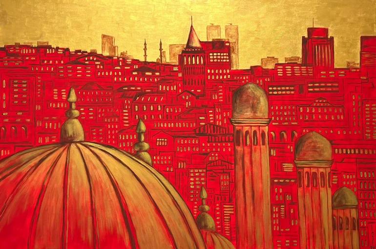 Original Contemporary Cities Paintings by Inji Velieva