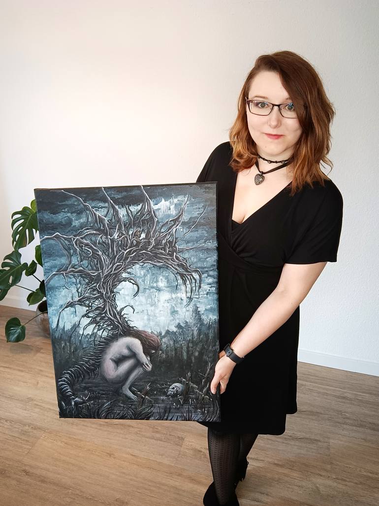Original Contemporary Fantasy Painting by Sarah Rabenhertz