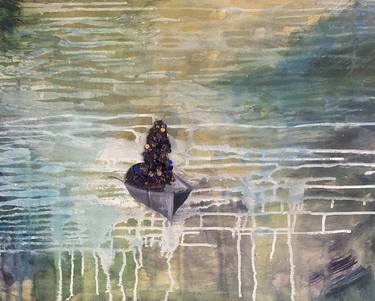 Original Modernism Boat Mixed Media by Claire Townsend