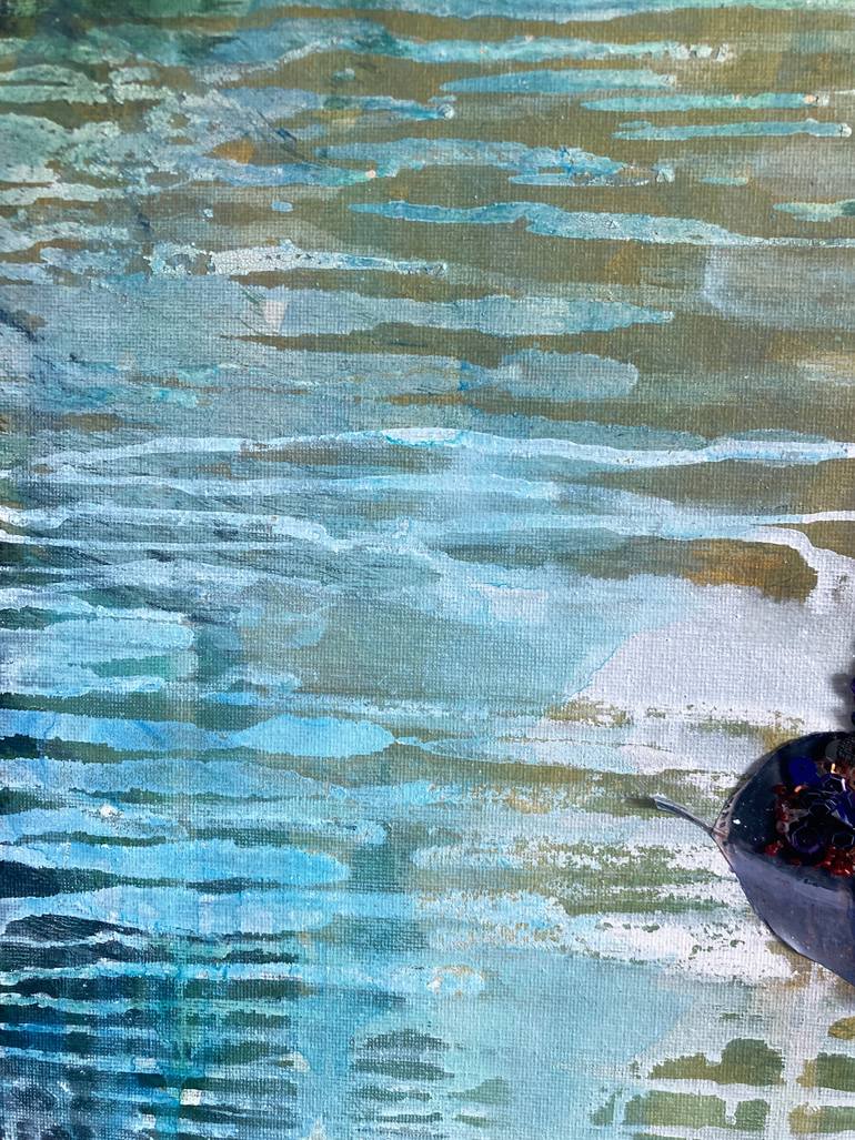 Original Modernism Boat Mixed Media by Claire Townsend