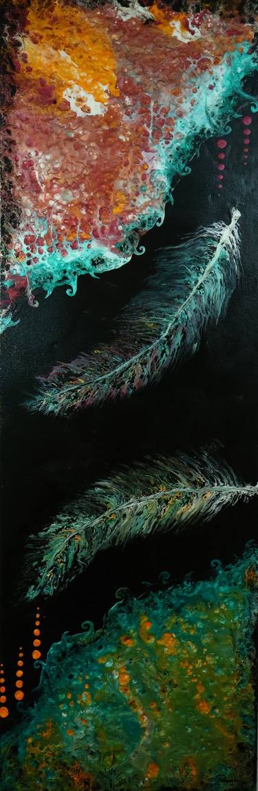 Original Surrealism Abstract Painting by Fahmida Akter-Golob