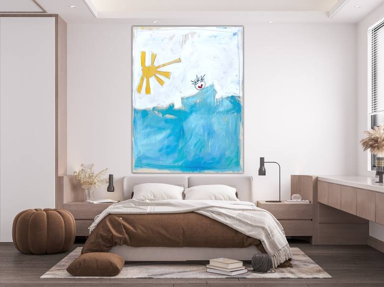 Original Expressionism Beach Painting by HARI BEIERL