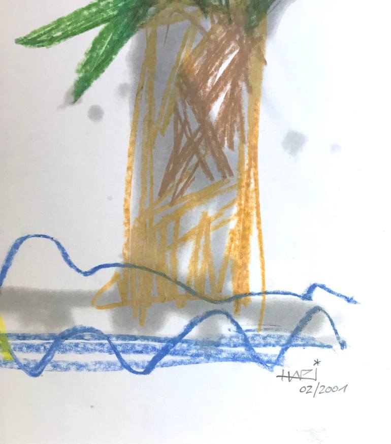 Original Dada Botanic Painting by Harald Hari Beierl