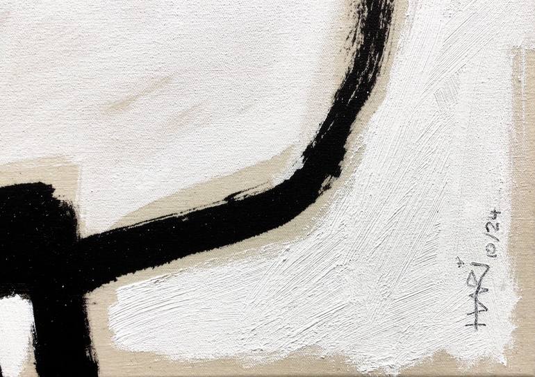 Original Black & White Abstract Painting by Hari Beierl