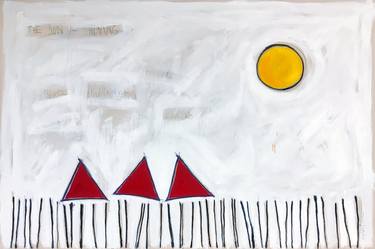 Saatchi Art Artist HARI BEIERL; Paintings, “THE SUN IS SHINING AND THREE DWARVES ARE SITTING IN THE GRAS” #art
