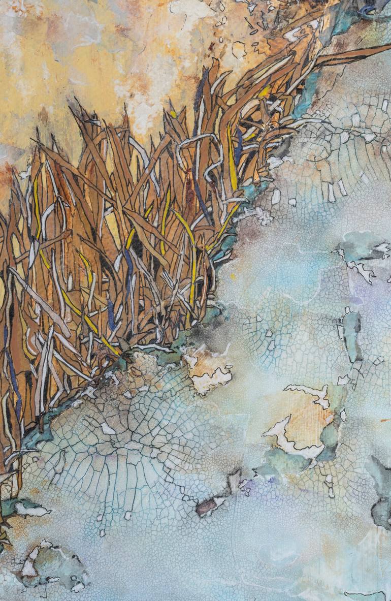 Original Abstract Expressionism Landscape Mixed Media by Amy Block