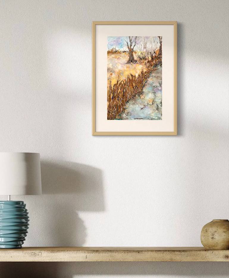 Original Abstract Expressionism Landscape Mixed Media by Amy Block