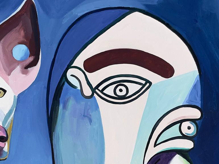 Original Expressionism Dogs Painting by Assya Lucky