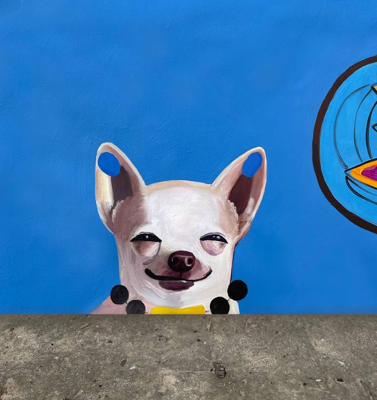 Original Expressionism Dogs Painting by Assya Lucky
