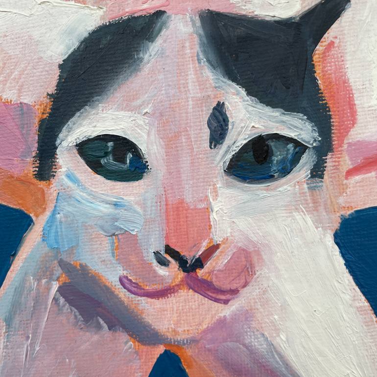 Original Expressionism Cats Painting by Assya Lucky