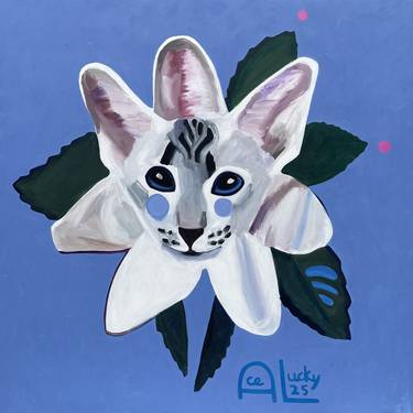 Original Surrealism Cats Paintings by Assya Lucky