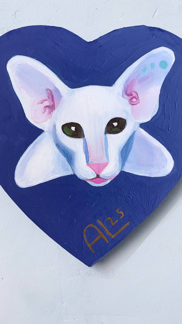 Original Surrealism Cats Painting by Assya Lucky