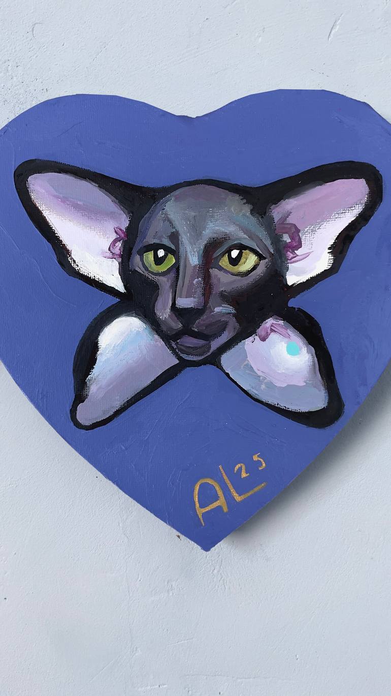 Original Surrealism Cats Painting by Assya Lucky