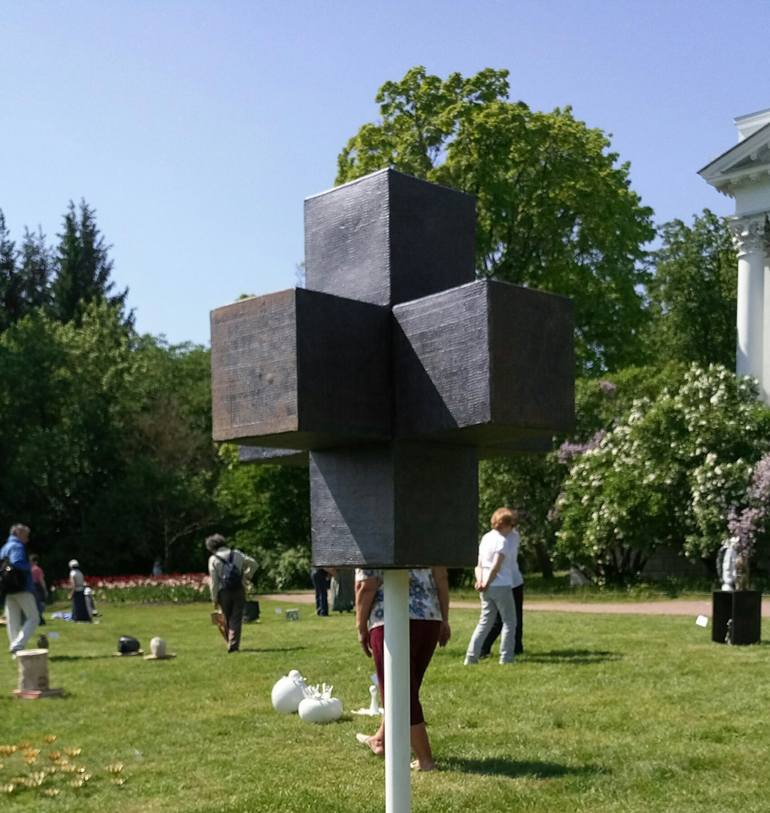 White Sphere Laying On The Ground Sculpture by Kirill Kopylkov ...