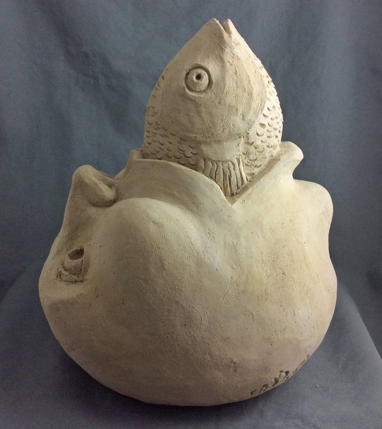 Original Expressionism Humor Sculpture by Sandra K