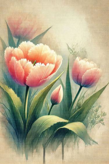 Original Artificial Intelligence Floral Digital by Manisha Awasthi