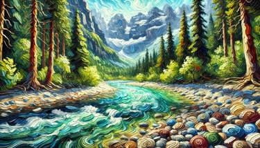 Original Abstract Landscape Digital by Manisha Awasthi