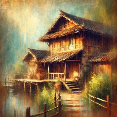 Original Artificial Intelligence Landscape Digital by Manisha Awasthi