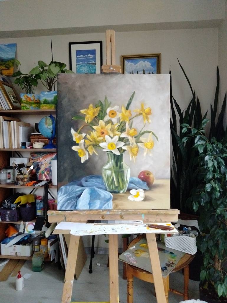 Original Classicism Still Life Painting by Ali Göktepe