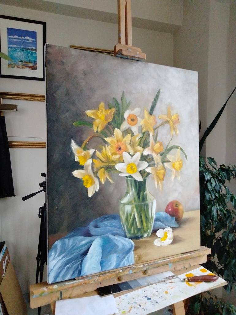 Original Classicism Still Life Painting by Ali Göktepe