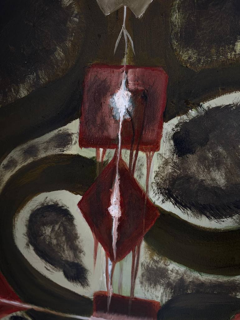 Original Abstract Expressionism Humor Painting by Tugce T