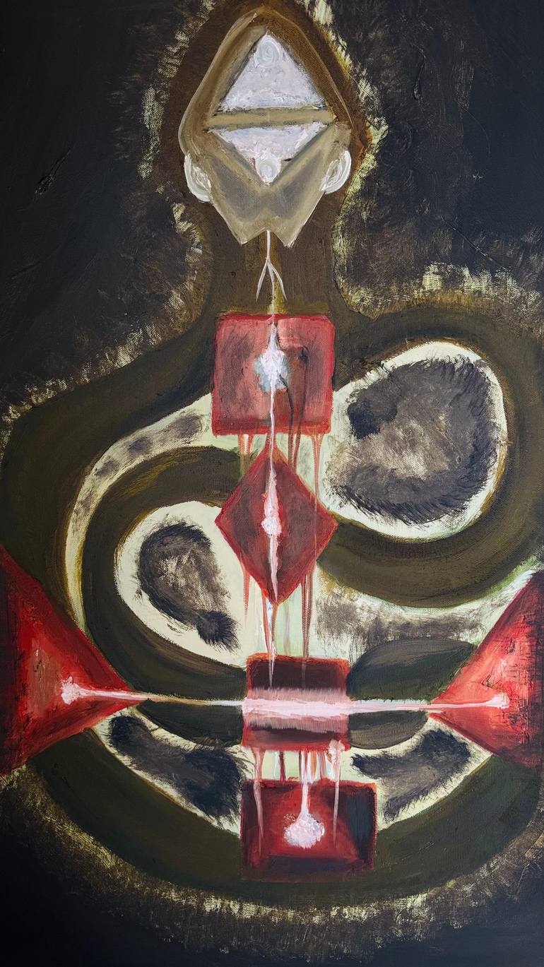 Original Abstract Expressionism Humor Painting by Tugce T