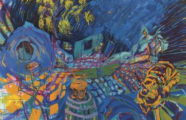 Original Abstract Cats Paintings by Luis Tibar