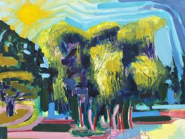 Original Abstract Landscape Painting by Luis Tibar