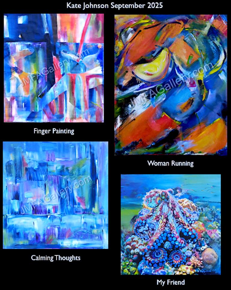 Original Abstract People Painting by Kate Johnson