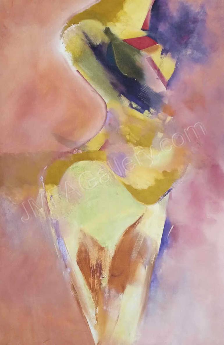 Original Abstract People Painting by Kate Johnson
