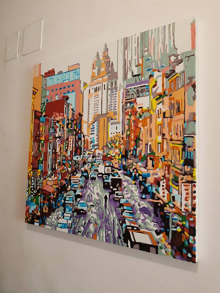 Original Impressionism Cities Painting by Giovanni Manzo