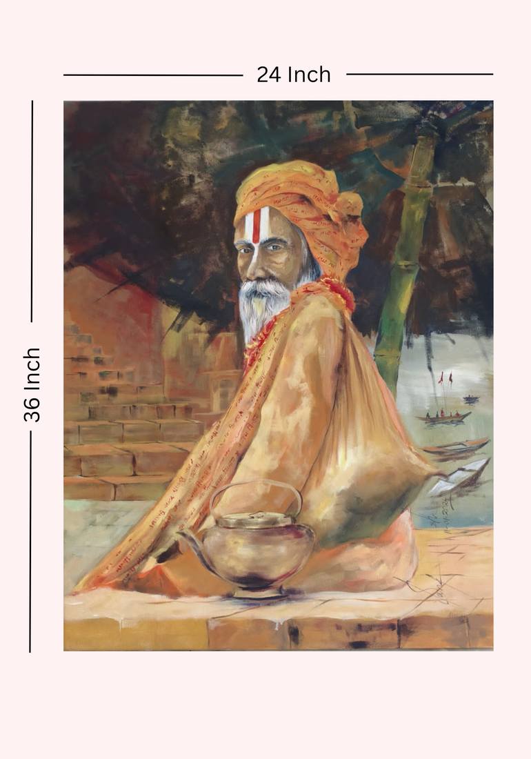 Original Color Field Painting Religion Painting by Santosh Kumar Sandilya