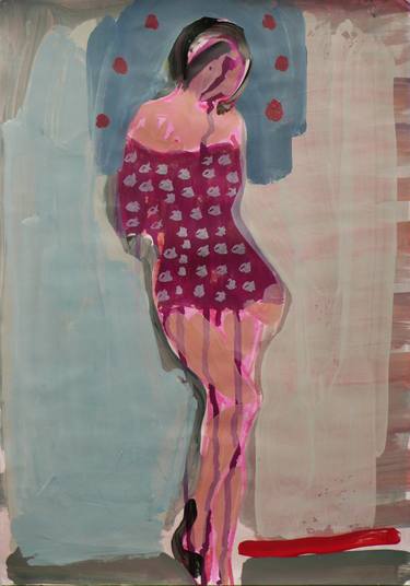 Original Expressionism Nude Paintings by Janusz Gałuszka