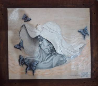 Original Abstract Expressionism Women Mixed Media by Jonatan Gerardis