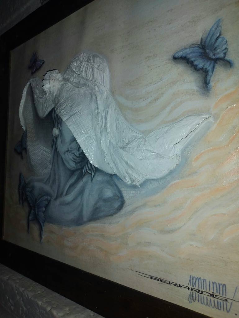 Original Abstract Expressionism Women Mixed Media by Jonatan Gerardis