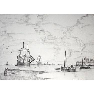 Original Expressionism Landscape Drawings by Liebner-Anthony Studio